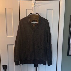 G.H. Bass & Co. Charcoal V-Neck Button-Placket Sweater